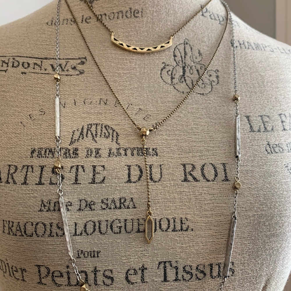 Lucky brand 3 chain necklace